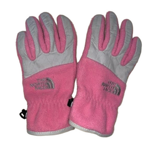 THE NORTH FACE girls pink fleece winter gloves in size girls large
